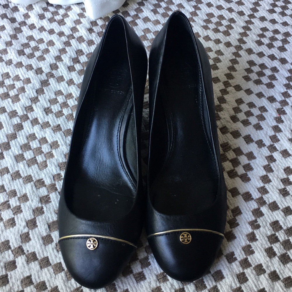 Tory Burch Leather Wedges